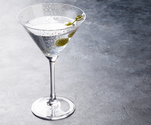 room temperature martini with olives