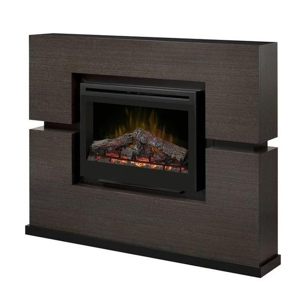 Dimplex Linwood 66" Electric Fireplace and Mantel Package- Glowing Logs