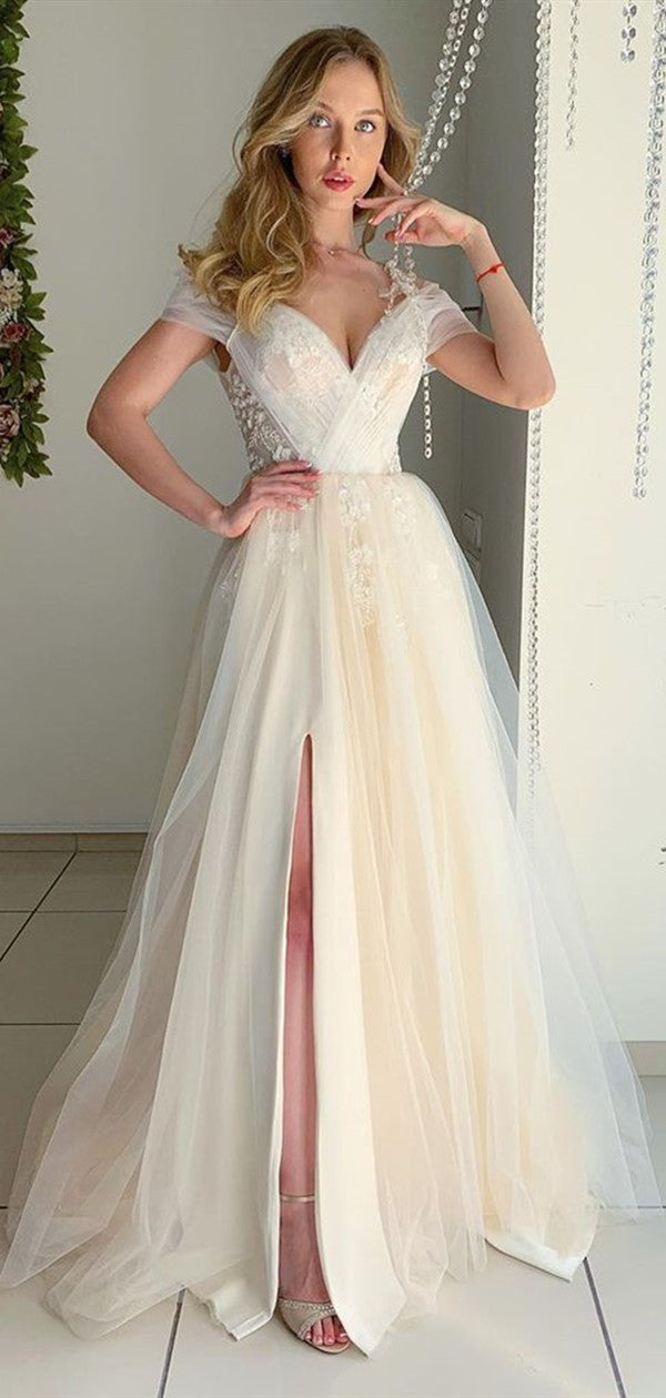 Off The Shoulder Popular Wedding Dresses, Fancy Lace Wedding Dresses