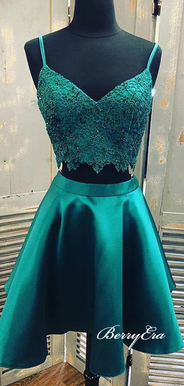 dark green short homecoming dress