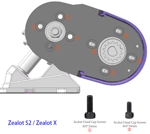 Bolts and Screws for Zealot S2, Zealot X