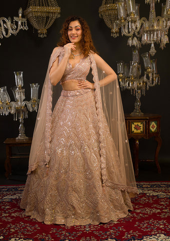 Beautiful Designer Net-Velvet Handwork Long Gown