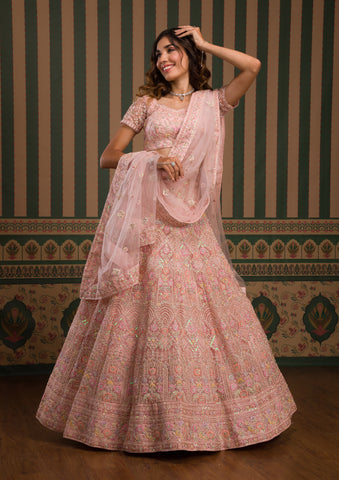 Hot Pink Lehenga Choli Ethnic Indian Georgette Lengha Chunri Sari Saree  Sequins | eBay