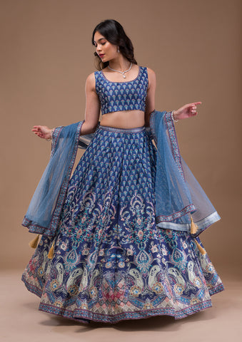 Designer Blue Lehenga Choli for Women Indian Wedding Lehenga Choli Party  Wear Lengha Bridesmaids Lehengas Reception Wear Lengha Choli Dress - Etsy