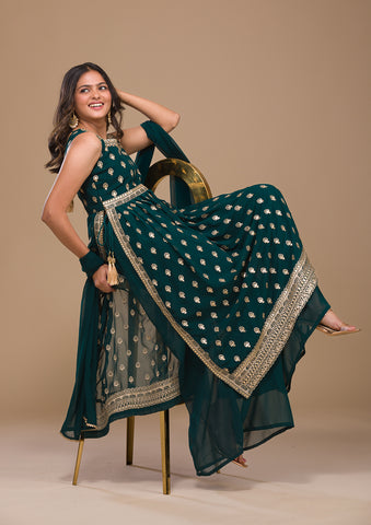 Royal Blue georgette mukeish work salwar kameez custom made dress punjabi  suits Anarkali indian womens dresses | Party wear dresses, Suit designs,  Dress materials