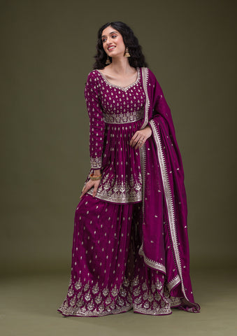 Banarasi Unstitched Dress Material/ Salwar Suit - Light Pink with embo –  Phulari