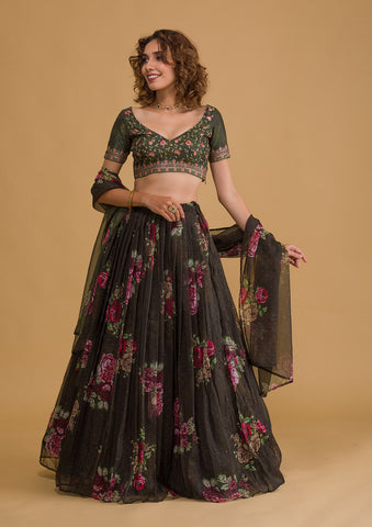 Wine Designer Indowestern lehenga choli