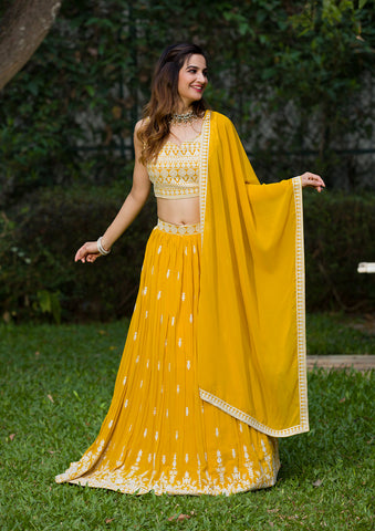 Georgette Lehenga - Buy Georgette Lehenga Cholis Online At Best