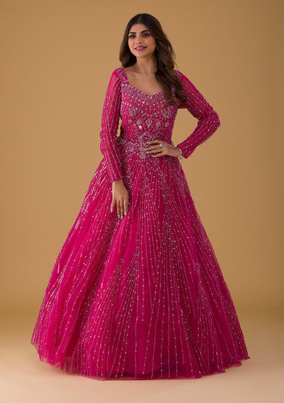 Pransul Fashion Full Sleeves Ladies Designer Long Gown, Packaging Type:  Packet at Rs 1000 in Surat