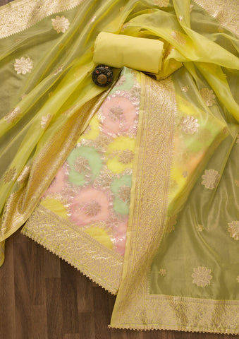 Buy Golden and Pink Mirror Work Silk Salwar Suit Online in USA – Pure  Elegance