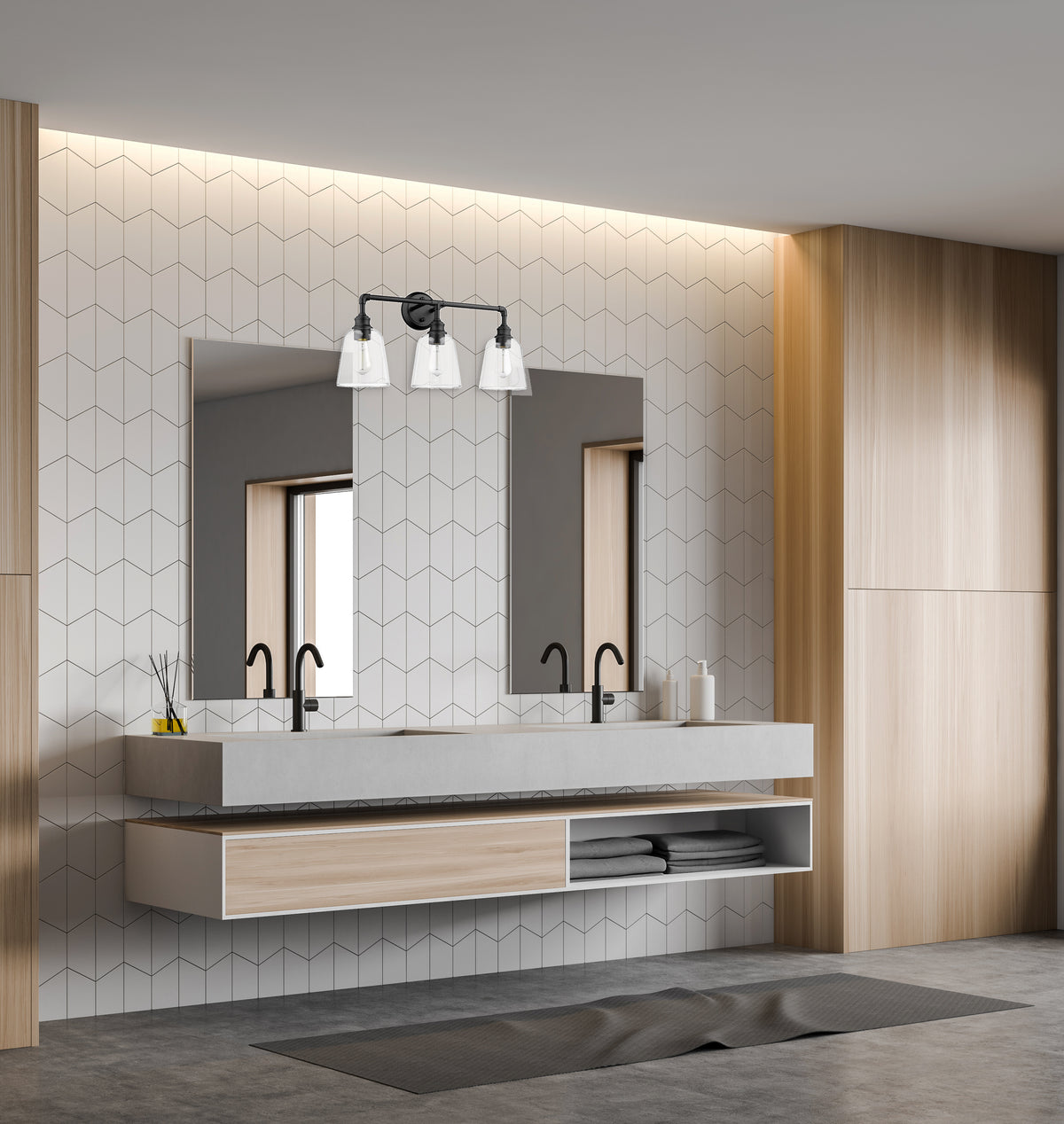 3 light bathroom fixtures