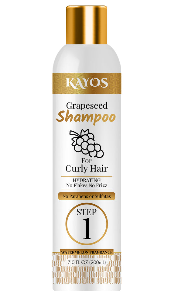 
                
                    Load image into Gallery viewer, Kayos Grapeseed Shampoo for Dry Frizzy, Wavy &amp;amp; Curly Hair - No Paraben No Sulfate - 200mL
                
            