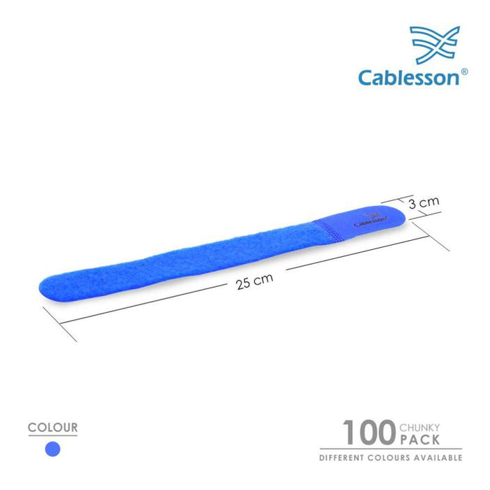 Cablesson Hook and Loop Nylon Cable Ties Chunky Pack - hdmicouk