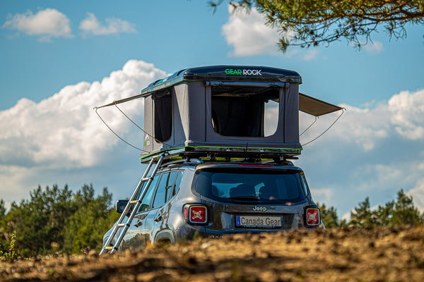 Hartschalen Dachzelt GEAR ROCK Kootenay von hinten