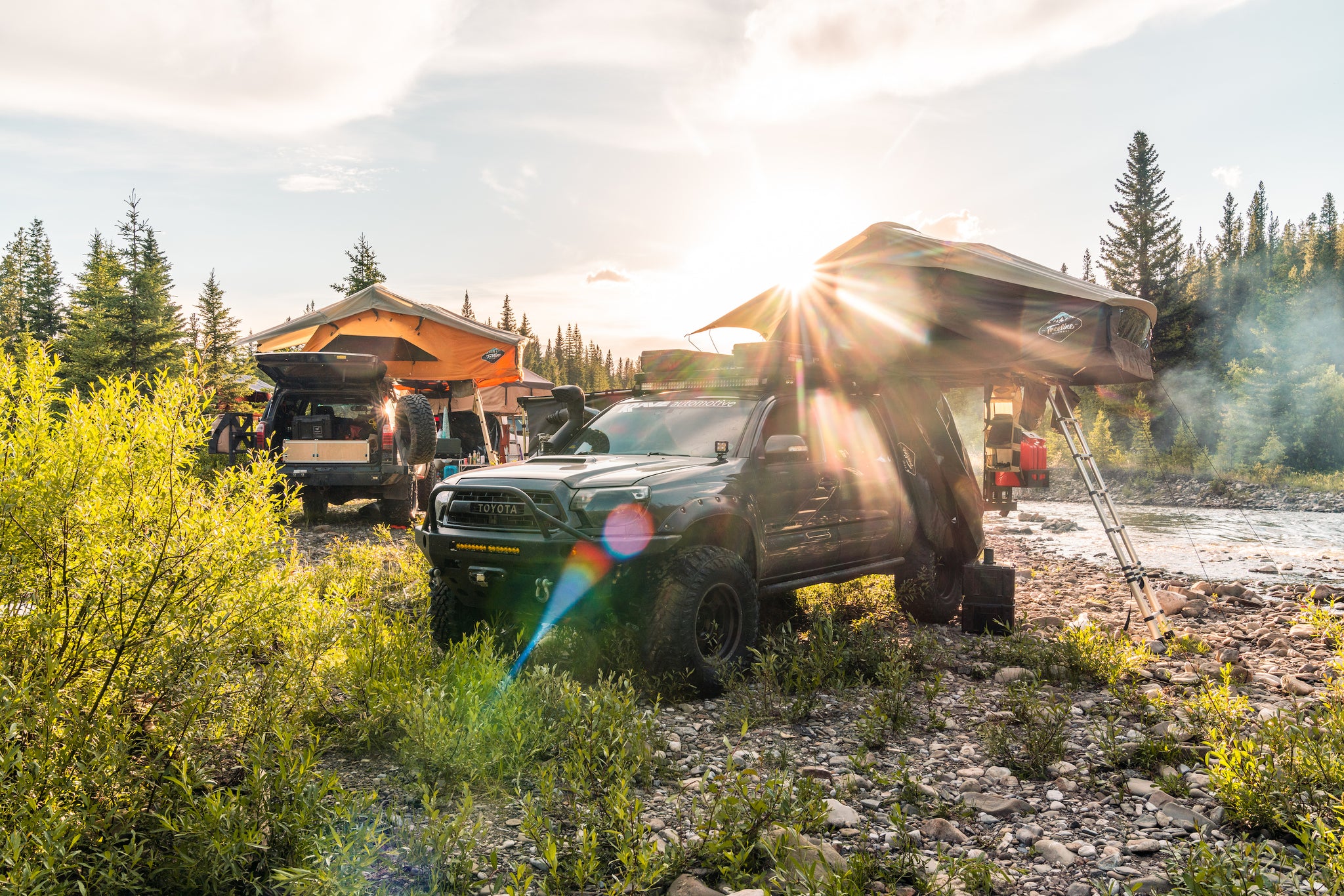 Dachzelt Auto Camp am Yukon Kanada