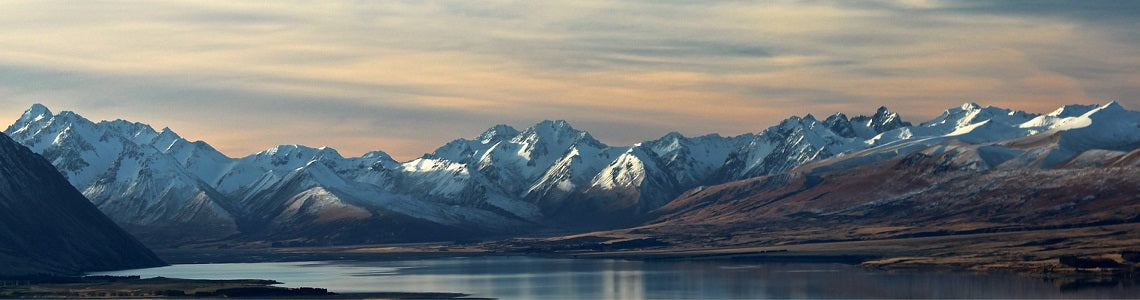 Image of snow capped mountain range in New Zealand | Evolve Inspired Jewellery