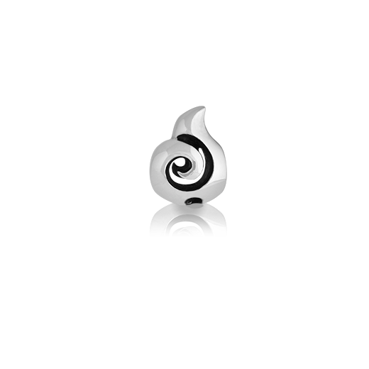 Koru (Growth) | Silver Bead Charm | Evolve Inspired Jewellery