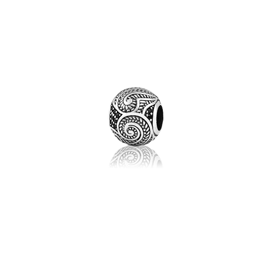 Shining Koru (Growth) | Silver Bead Charm | Evolve Inspired Jewellery