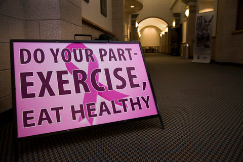 breast cancer exercise sign
