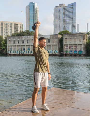 Is this man a king because he is lifting a 35lb kettlebell? You tell us.