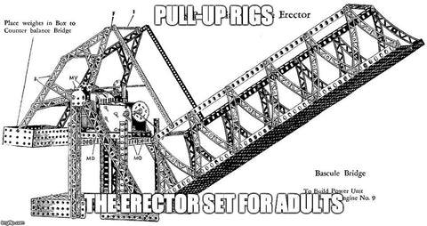 Pull-up rigs - the erector set for adults