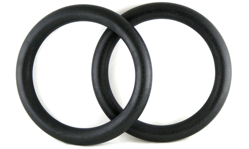 Black Plastic 28mm Gymnastic Rings | FringeSport Equipment