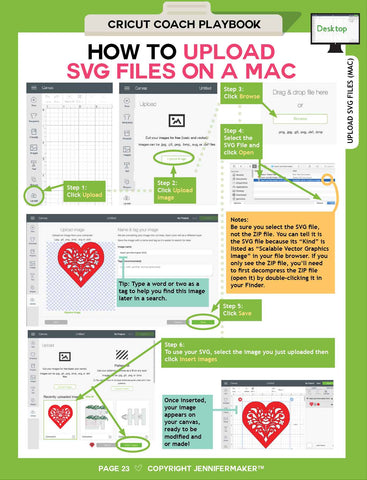 How to Upload SVG Images on the Mac from the Cricut Coach Playbook