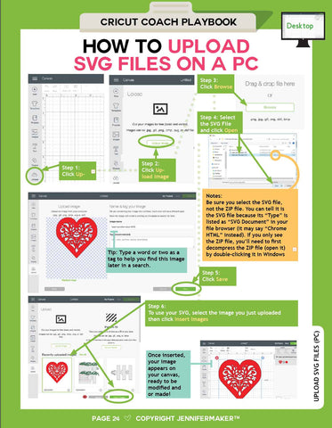 How to Upload SVG Images on Windows from the Cricut Coach Playbook
