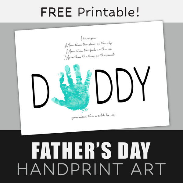 free fathers day handprint art craft