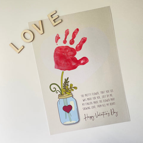 Valentine's Day handprint craft Art