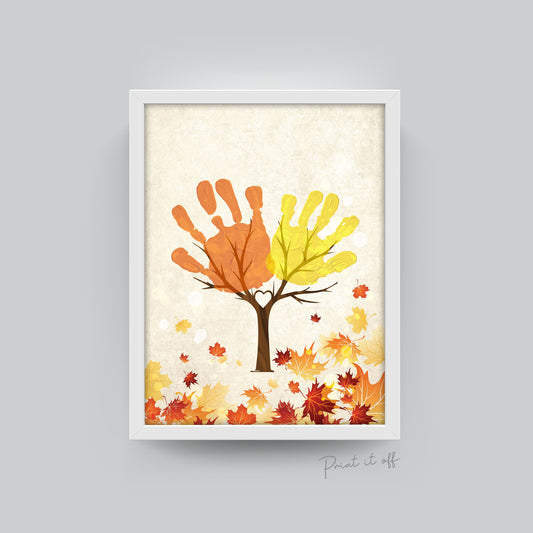 Autumn leaf prints, Art with children outdoors