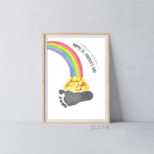 Bright Happy Hoppy Easter / Handprint Footprint Art Craft / Kids Baby –  PRINT IT OFF