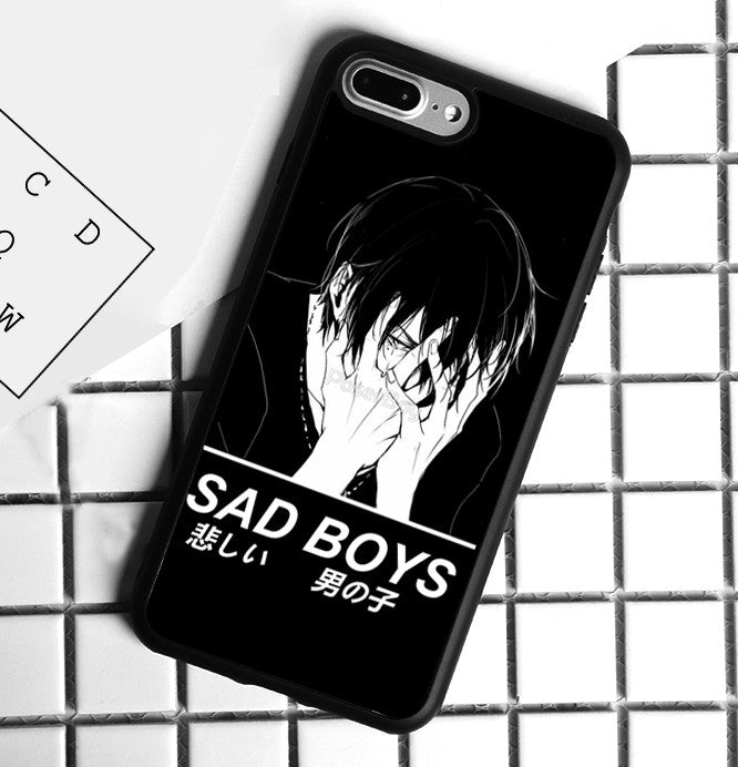Sad Boys Japanese Anime Aesthetic Case For Iphone