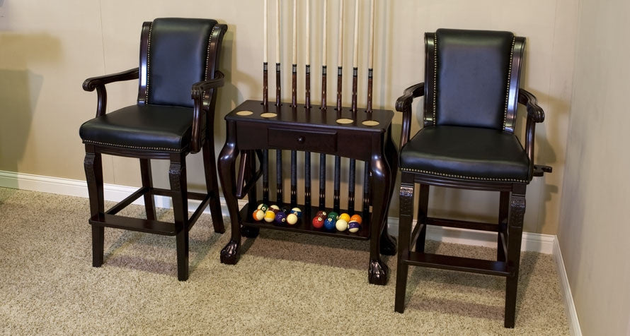 bar stools and pool tables