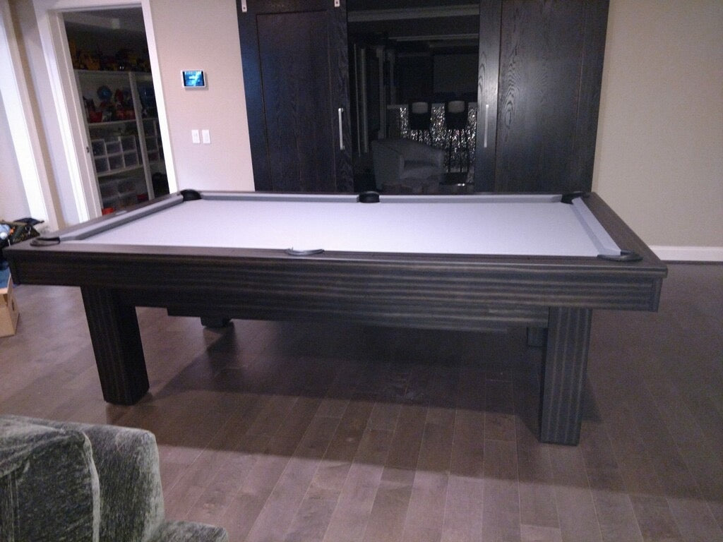 olhausen west end pool table matte charcoal side