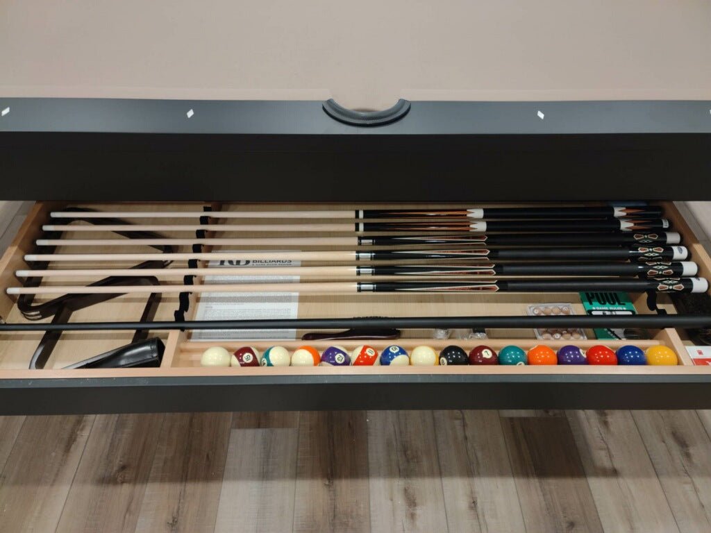 olhausen west end pool table drawer detail