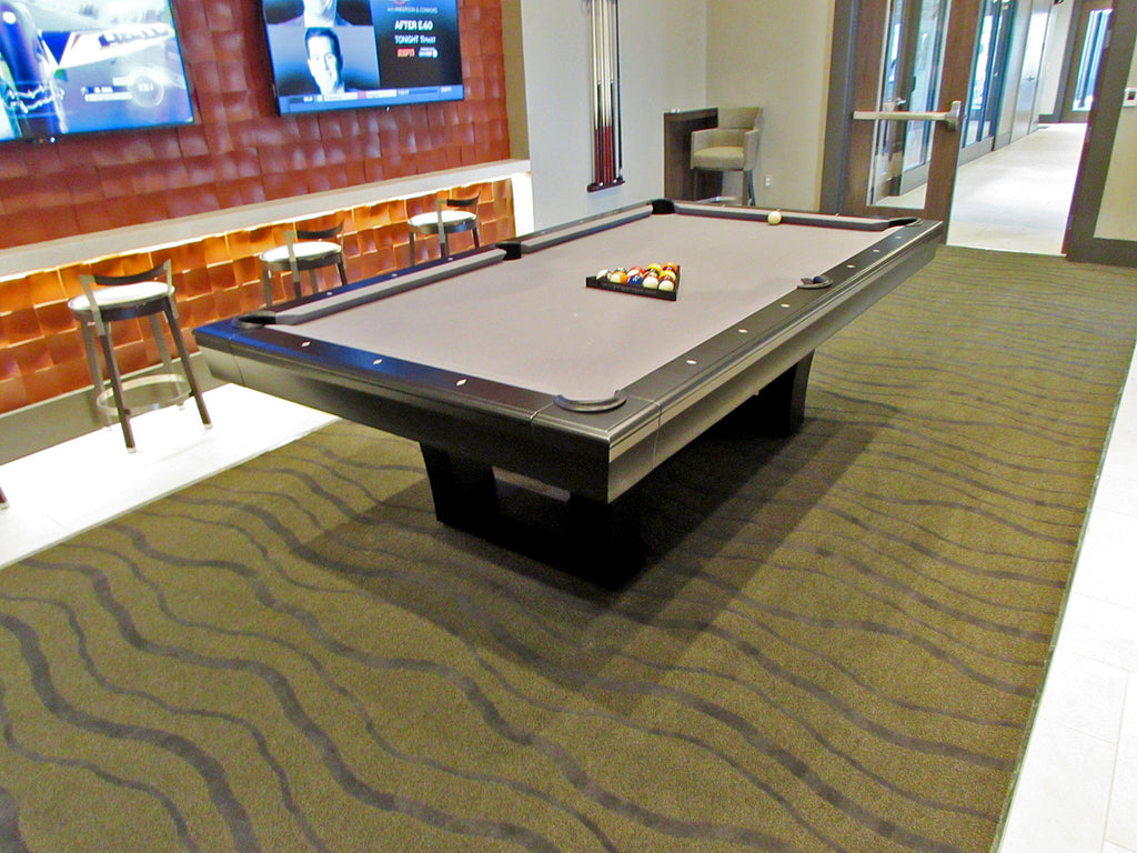 california house city pool table espresso bankers grey cloth