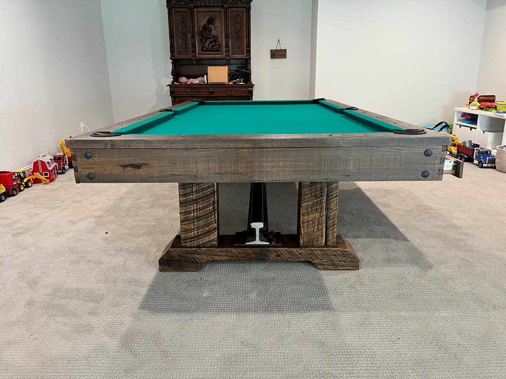 olhausen railyard 9' pool table end