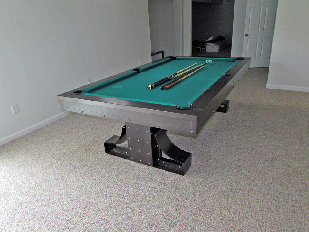 plank and hide rexx pool table black finish