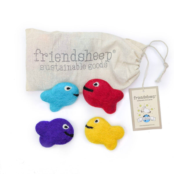 Colorful Fish Wool Toys (Set of 4)
