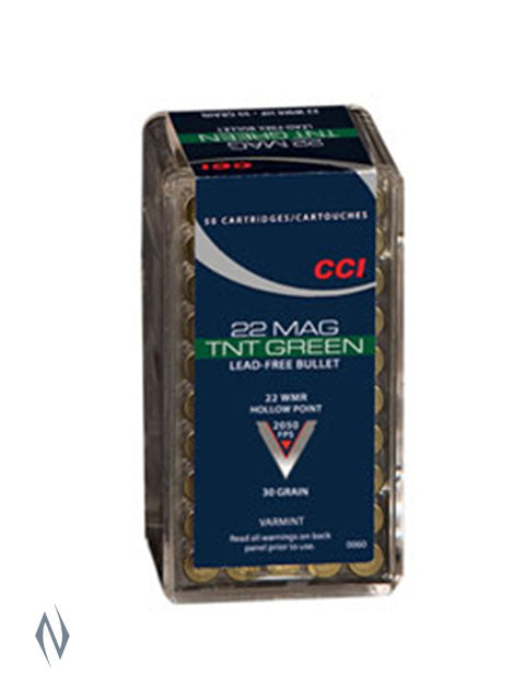 CCI 22WMR TNT GREEN 30GR HP 2200FPS