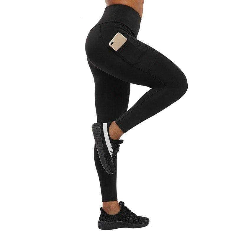 Womens High Waist Gym Leggings Pocket Fitness Sports Running Train