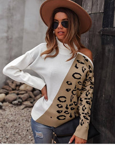 Leopard Turtleneck Sweater Hopikas 