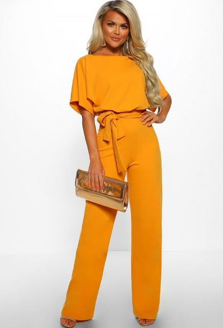 yellow plus size jumpsuit