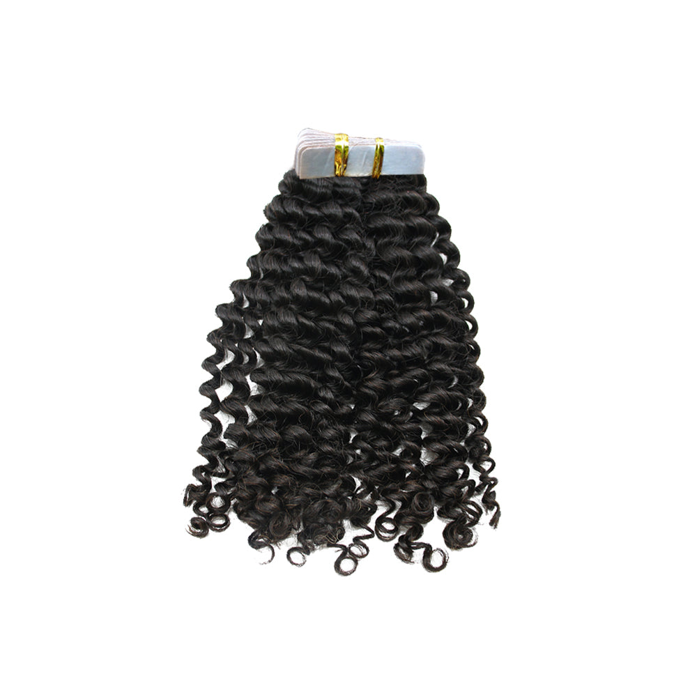Tape in loose curly hair black color – MCSARA HAIR
