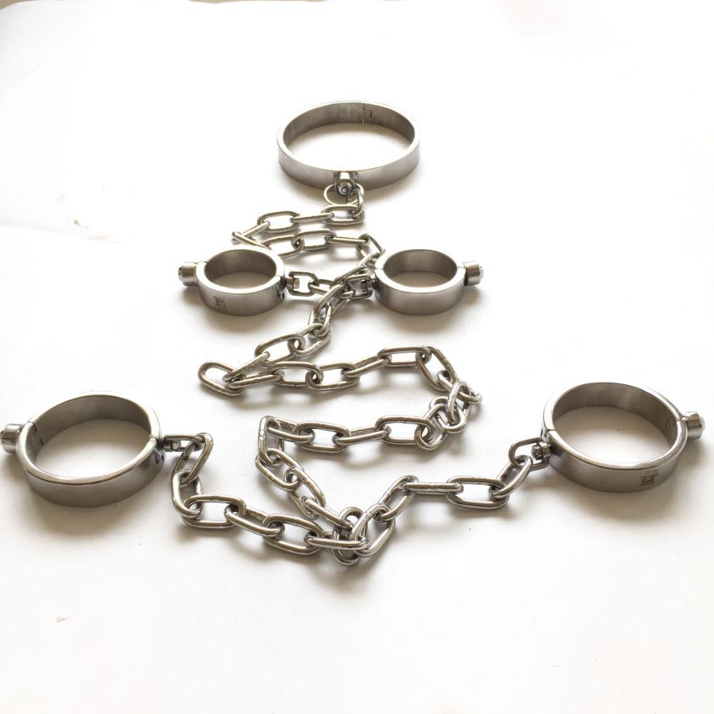 Stainless Steel Heavy Duty Prison Shackles With Patented Integrated Lo