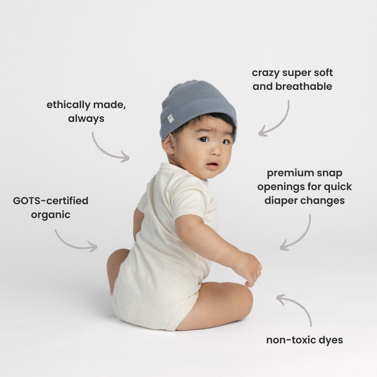 Cloud Short Sleeve Onesies | Sustainable Cool Kids Clothes | Onesies
