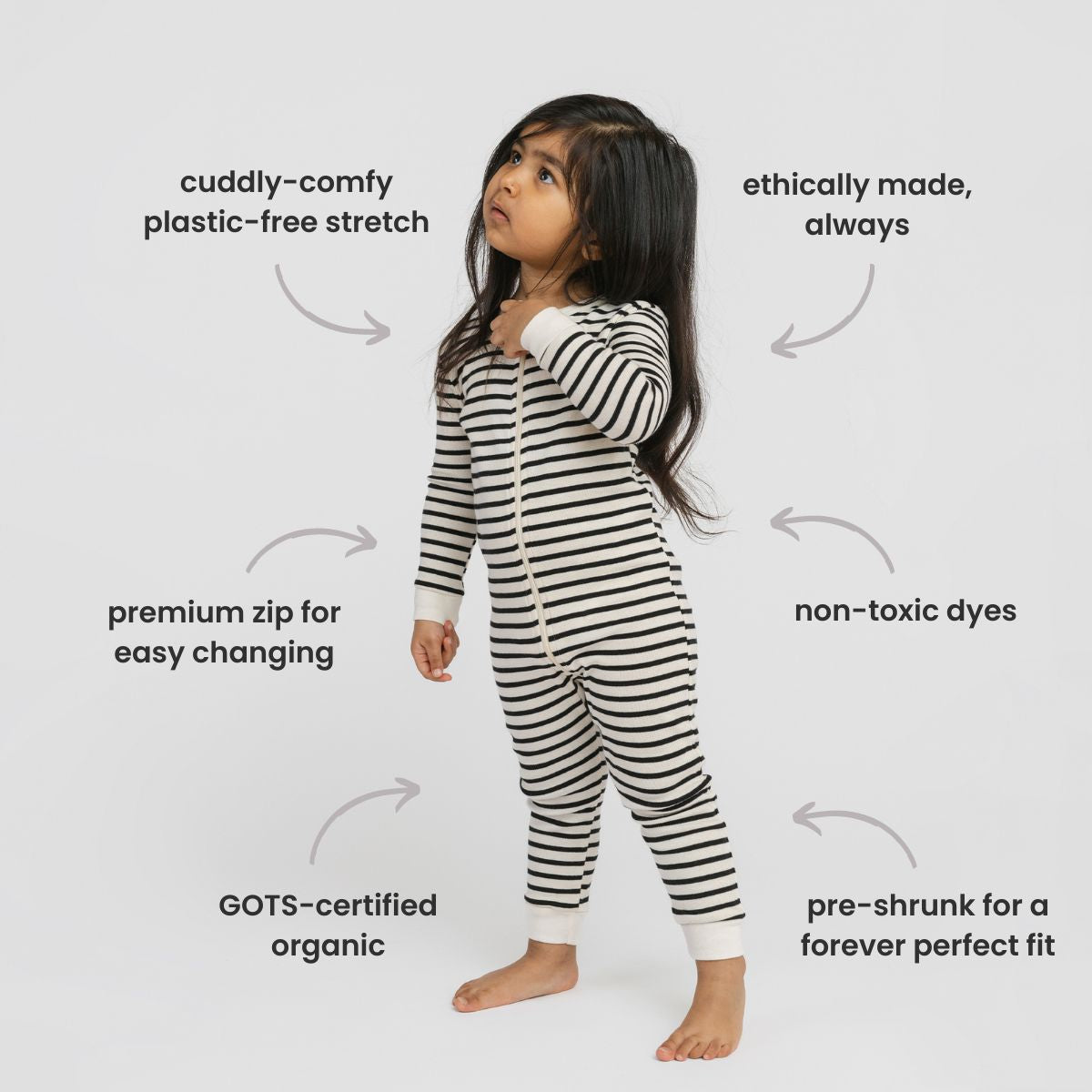 Dreamy Long Sleeve Sleeper | Sustainable Cool Kids Clothes | Pajamas