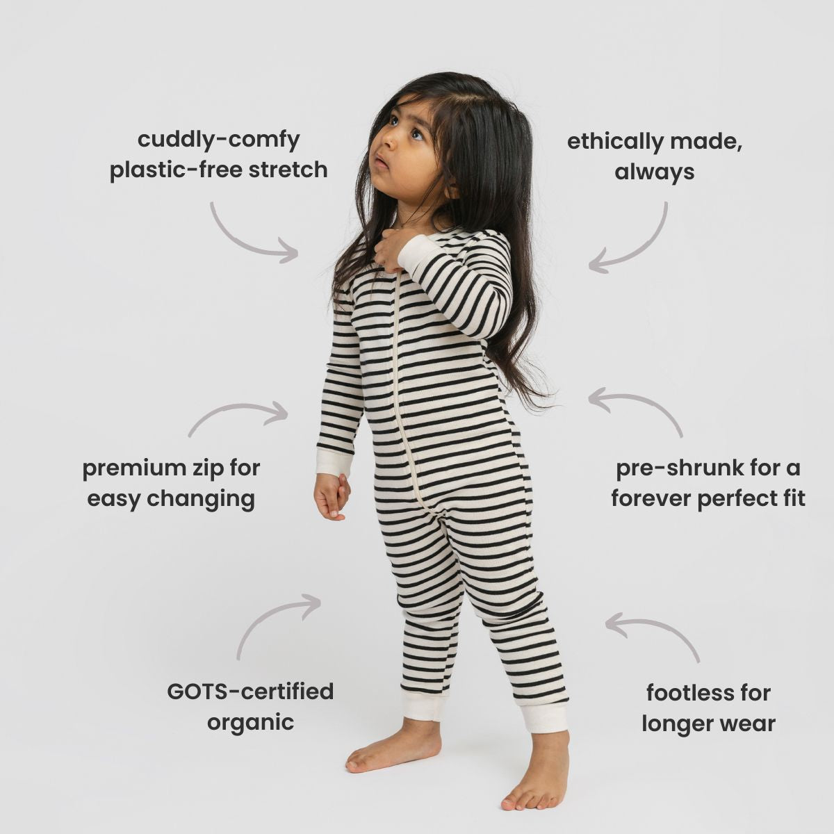 Dreamy Long Sleeve Sleeper | Sustainable Cool Kids Clothes | Pajamas