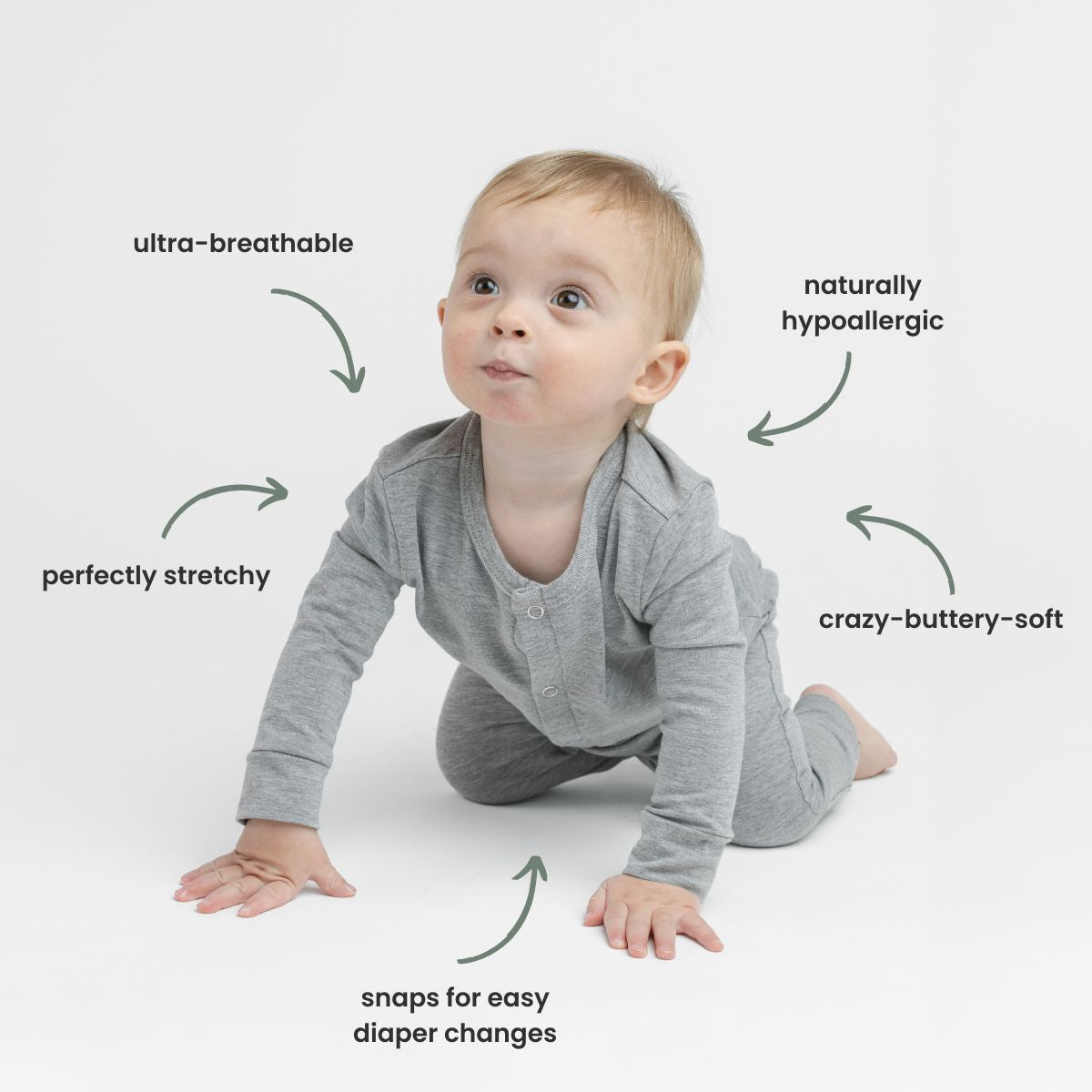 Flow Henley Romper | Sustainable Baby + Kids Clothes